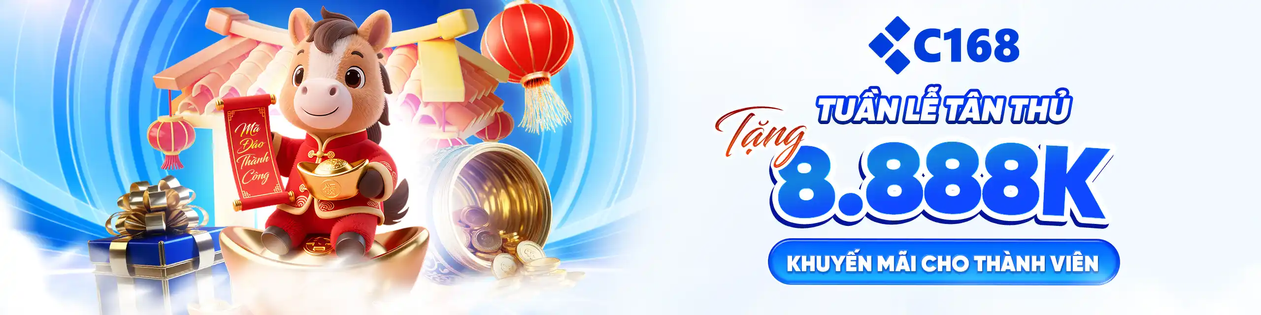 c168 tuần lễ tân thủ tặng 8888k